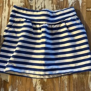 SOLD- Girls Blue and White Striped Crazy 8 Size S or 5/6 Pull on Skirt